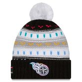 Women's 2025 NFL Crucial Catch Cuffed Knit Hat with Pom - Tennessee Titans Hats