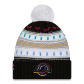 Women's 2025 NFL Crucial Catch Cuffed Knit Hat with Pom - Los Angeles Rams Hats