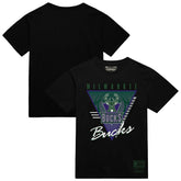 Mitchell & Ness Milwaukee Bucks Worldwide Collection Tri-Logo T-Shirt