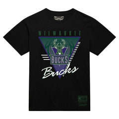 Mitchell & Ness Milwaukee Bucks Worldwide Collection Tri-Logo T-Shirt