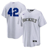 White Colorado Rockies Nike Home 2025 Jackie Robinson Day Replica Jersey
