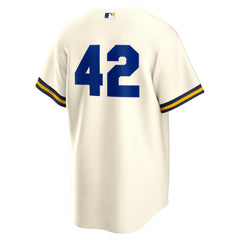 Cream Milwaukee Brewers Nike Home 2025 Jackie Robinson Day Replica Jersey