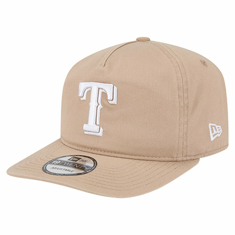 Light Beige Texas Rangers New Era Cam 19TWENTY Adjustable Hat
