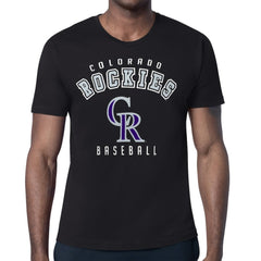 Black Colorado Rockies Starter Team Logo T-Shirt