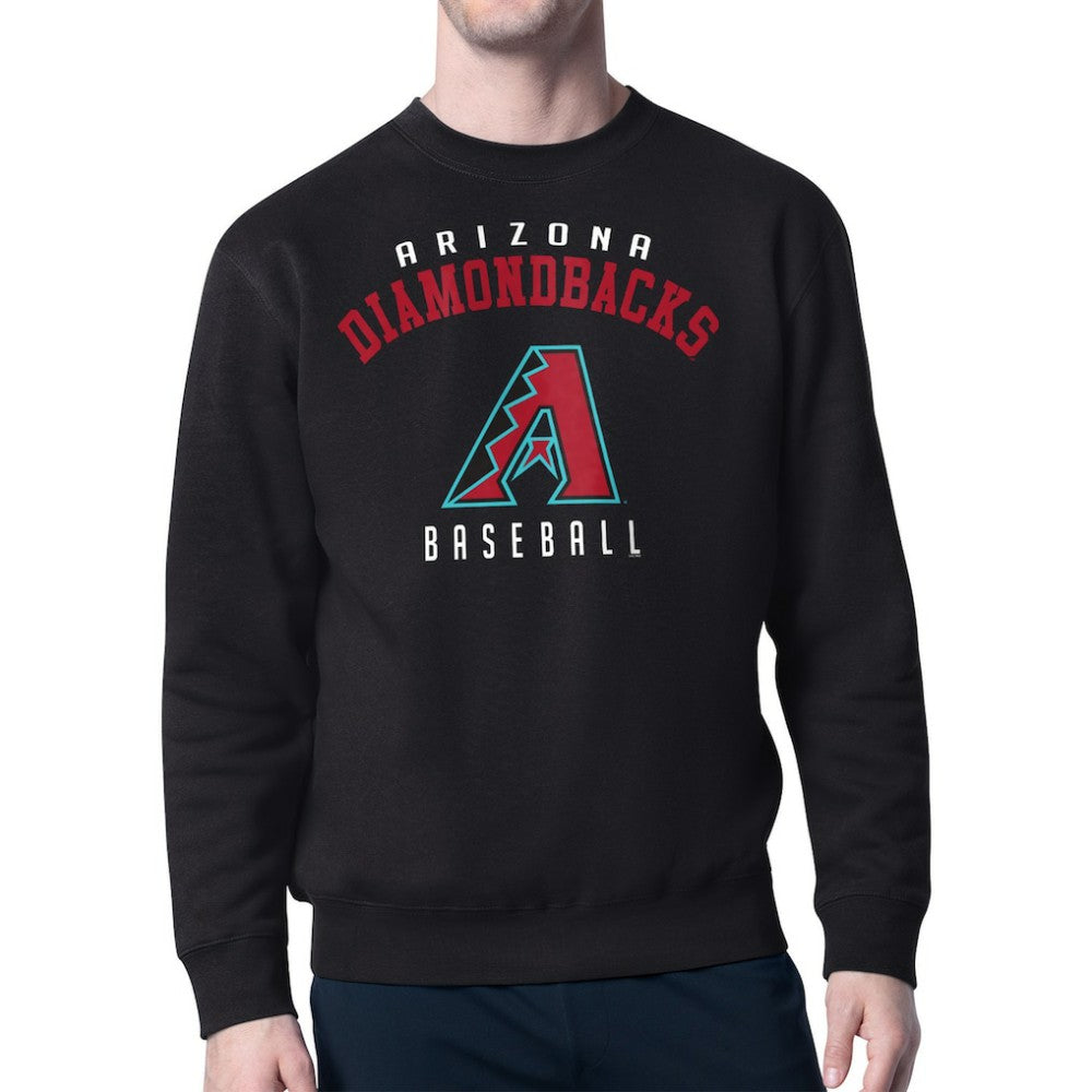 Black Arizona Diamondbacks Starter Team Logo Fleece Pullover Sweatshirt