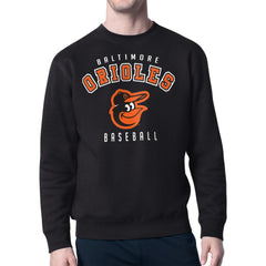 Black Baltimore Orioles Starter Team Logo Fleece Pullover Sweatshirt
