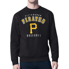 Black Pittsburgh Pirates Starter Team Logo Fleece Pullover Sweatshirt