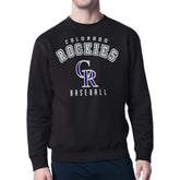 Black Colorado Rockies Starter Team Logo Fleece Pullover Sweatshirt