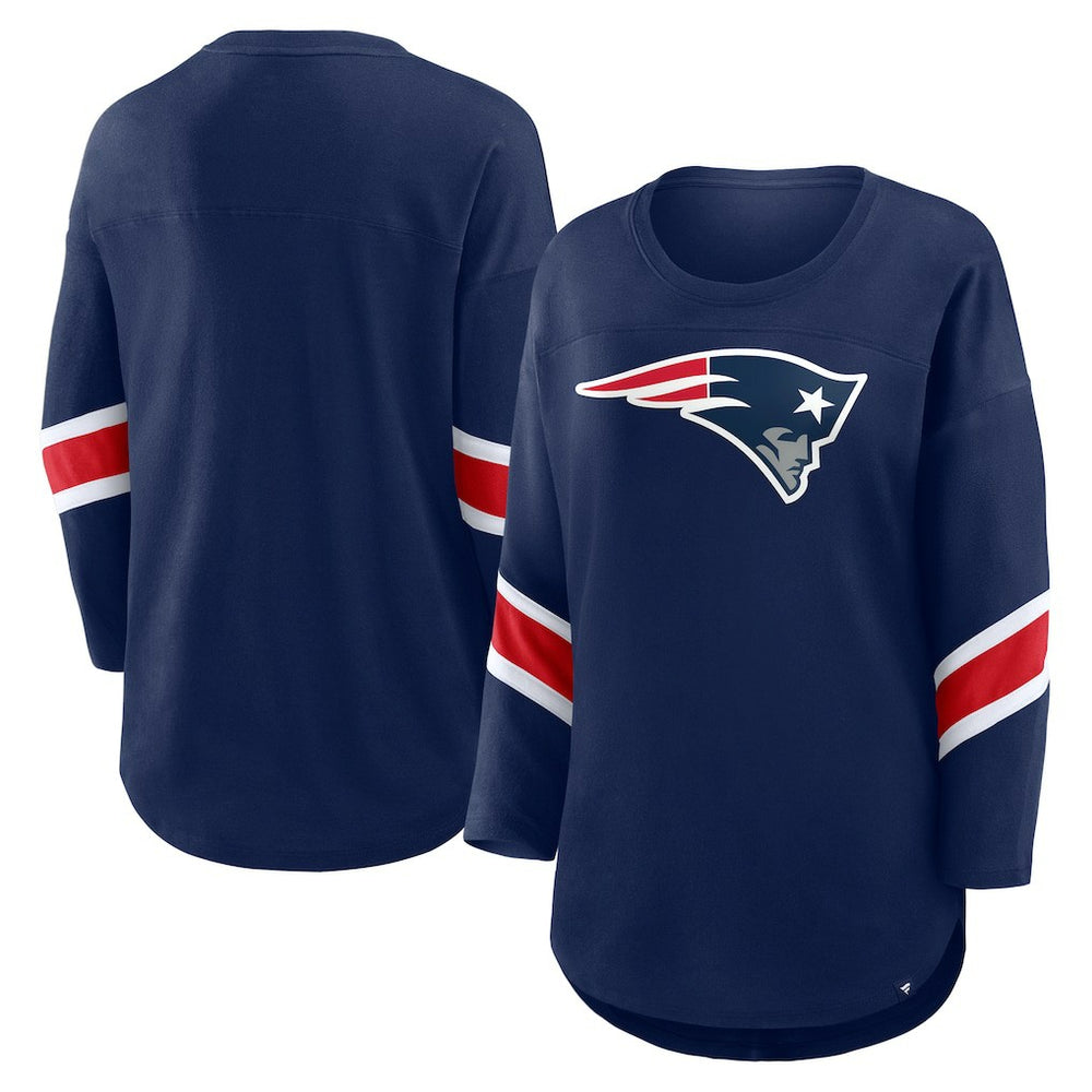 Women's Plus Size Redzone 3/4-Sleeve Scoop Neck T-Shirt - New England Patriots T-shirts