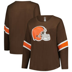 Women's Plus Size Redzone 3/4-Sleeve Scoop Neck T-Shirt - Cleveland Browns T-shirts