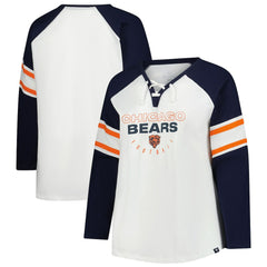 Women's Plus Size Redzone Lace Up Long Sleeve T-Shirt - Chicago Bears T-shirts