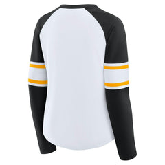 Women's Plus Size Redzone Lace Up Long Sleeve T-Shirt - Pittsburgh Steelers T-shirts
