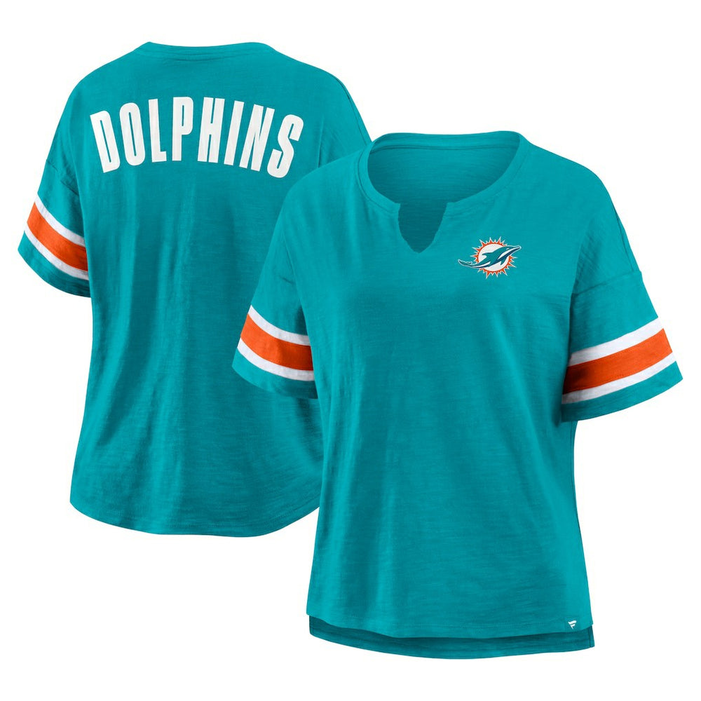 Women's Plus Size Redzone Notch Neck T-Shirt - Miami Dolphins T-shirts