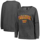 Profile Women's Plus Size Acid Wash Raglan Sweatshirt - Washington Commanders Sweatshirts
