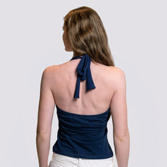 Navy Boston Red Sox Lusso Women's Noelle V-Neck Tank Top