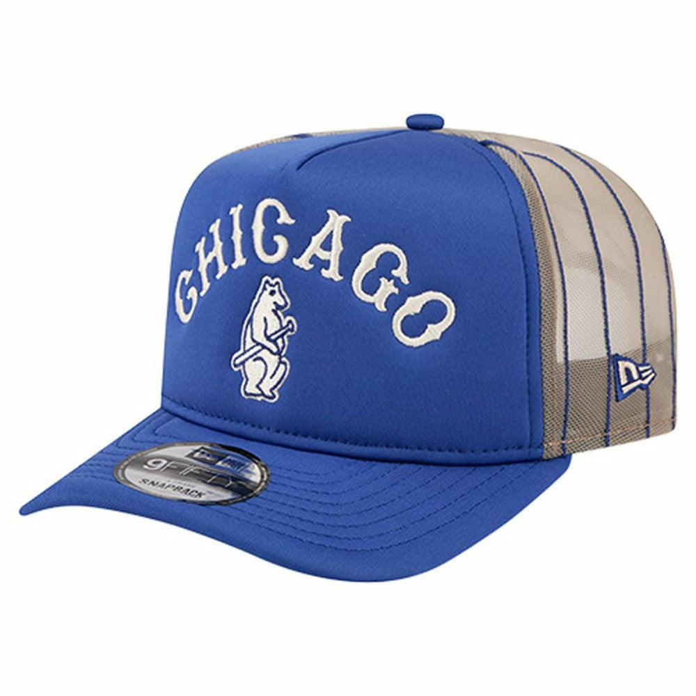 Royal Chicago Cubs New Era Vintage Arched Foam Front 9FIFTY A-Frame Adjustable Trucker Hat