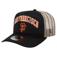 Black San Francisco Giants New Era Vintage Arched Foam Front 9FIFTY A-Frame Adjustable Trucker Hat