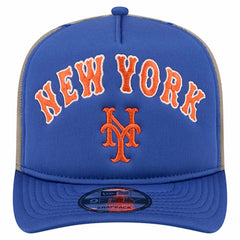 Royal New York Mets New Era Vintage Arched Foam Front 9FIFTY A-Frame Adjustable Trucker Hat