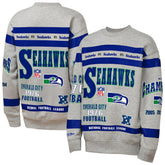 Youth Throwback All-Over Print Fleece Sweatshirt - Seattle Seahawks Sweatshirts