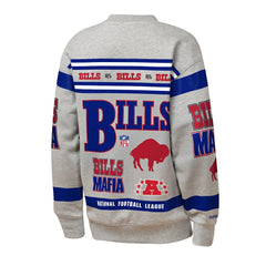 Youth Throwback All-Over Print Fleece Sweatshirt - Buffalo Bills Sweatshirts