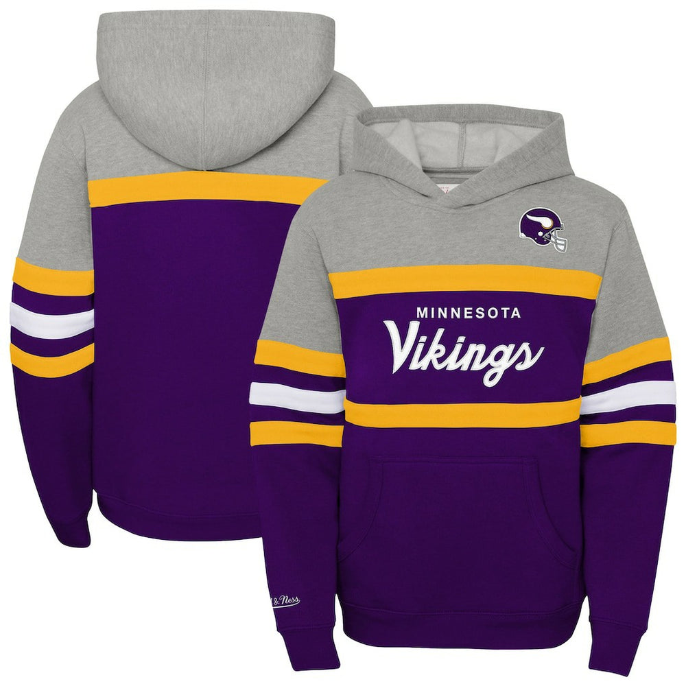 Youth Throwback Head Coach Pullover Hoodie - Minnesota Vikings Hoodies