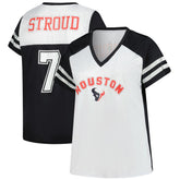 C.J. Stroud Women's Plus Size Bling V-Neck T-Shirt - Houston Texans T-shirts