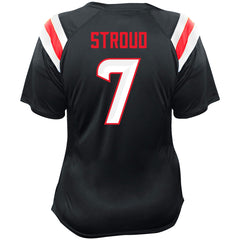 C.J. Stroud Women's Plus Size Name & Number Raglan Lace V-Neck T-Shirt - Houston Texans T-shirts
