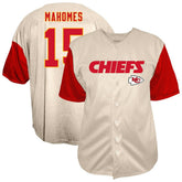 Patrick Mahomes Big & Tall Baseball Button-Up Shirt - Kansas City Chiefs