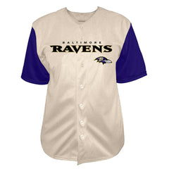 Lamar Jackson Big & Tall Baseball Button-Up Shirt - Baltimore Ravens