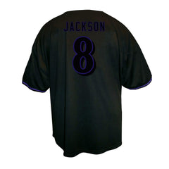 Lamar Jackson Big & Tall Baseball Button-Up Shirt - Baltimore Ravens
