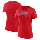 Red Philadelphia Phillies Fanatics Women's Start To Finish T-Shirt