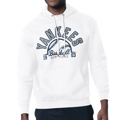 White New York Yankees Starter Half Ball Team Graphic Pullover Hoodie