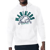 White Seattle Mariners Starter Half Ball Team Graphic Pullover Hoodie
