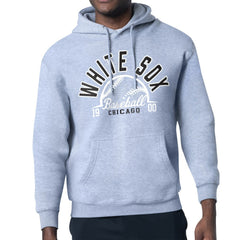 Heather Gray Chicago White Sox Starter Half Ball Team Graphic Pullover Hoodie
