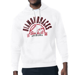 White Arizona Diamondbacks Starter Half Ball Team Graphic Pullover Hoodie