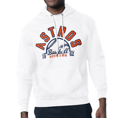 White Houston Astros Starter Half Ball Team Graphic Pullover Hoodie