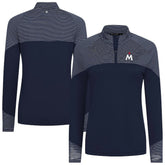 Navy Minnesota Twins Levelwear Women's Classic Stripes Insignia 2.0 Raglan Quarter-Zip Top