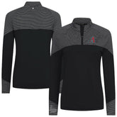 Black Arizona Diamondbacks Levelwear Women's Classic Stripes Insignia 2.0 Raglan Quarter-Zip Top