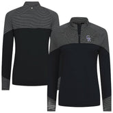 Black Colorado Rockies Levelwear Women's Classic Stripes Insignia 2.0 Raglan Quarter-Zip Top