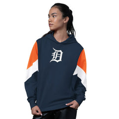 Navy Detroit Tigers Starter Women's Scrimmage Pullover Hoodie