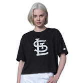Black St. Louis Cardinals Starter Women's Holy Grail Boxy Cropped T-Shirt
