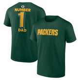 #1 Dad Jersey T-Shirt - Green Bay Packers T-shirts