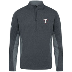 Heather Black Texas Rangers Levelwear Waffle Insignia 2.0 Quarter-Zip Pullover