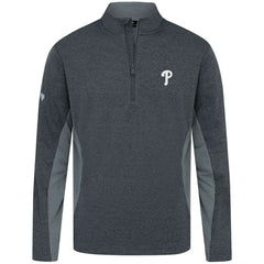 Heather Black Philadelphia Phillies Levelwear Waffle Insignia 2.0 Quarter-Zip Pullover