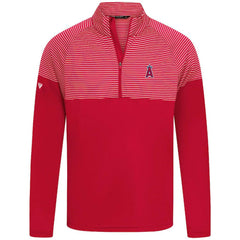 Red Los Angeles Angels Levelwear Classic Stripes Insignia 2.0 Pullover