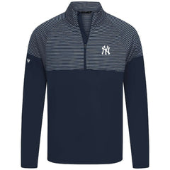 Navy New York Yankees Levelwear Classic Stripes Insignia 2.0 Pullover