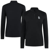 Black St. Louis Cardinals Levelwear Women's Power Insignia 2.0 Quarter-Zip Pullover Top