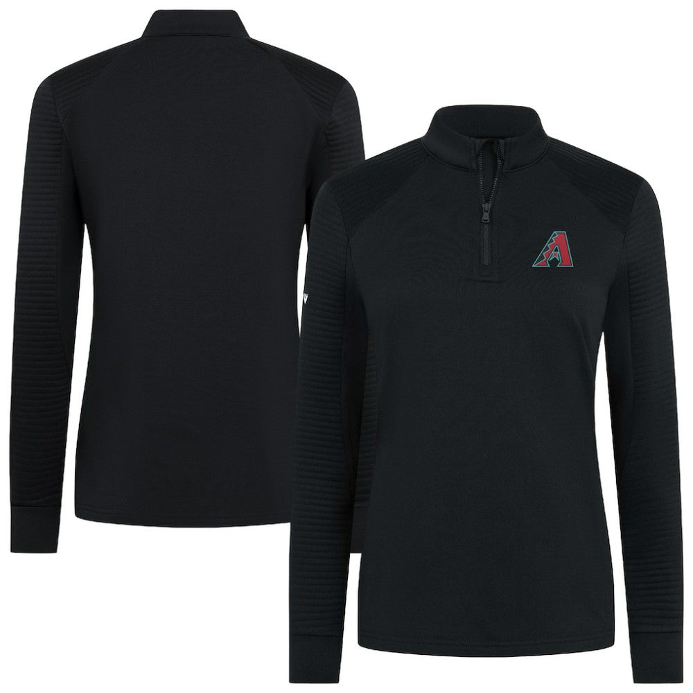 Black Arizona Diamondbacks Levelwear Women's Power Insignia 2.0 Quarter-Zip Pullover Top
