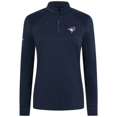 Navy Toronto Blue Jays Levelwear Women's Power Insignia 2.0 Quarter-Zip Pullover Top
