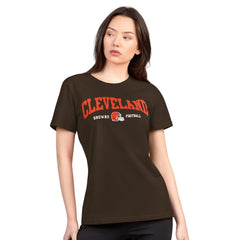 G-III 4Her by Carl Banks Women's Super-Slim Lightweight Winning Crew T-Shirt - Cleveland Browns T-shirts